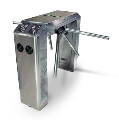 (TS2200) Torniquete bidireccional de doble carril / 25 personas por minuto por carril / Acero inoxidable / Abatimiento por emergencia