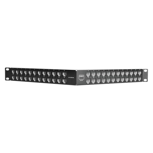 Patch Panel UTP Z-MAX Precargado con Jacks Categoría 6, de 48 puertos, Angulado, 1UR