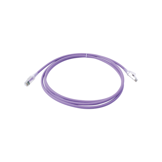 Patch Cord Z-MAX Cat6A S/FTP, CM/LS0H, 7ft, Color Violeta, Versión Bulk