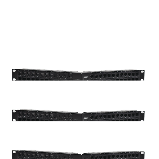 Patch Panel Z-MAX, de 48 puertos, Modular (vacío), Angulado, 1UR