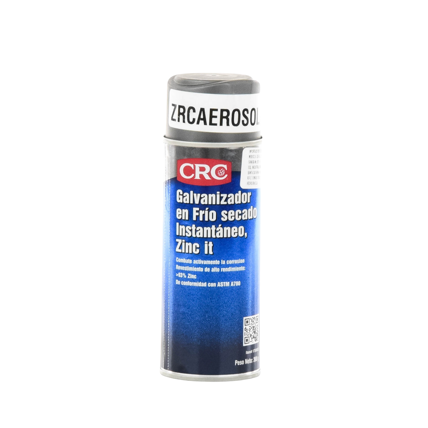 Compuesto Zinc en Aerosol para Retoque de Piezas Galvanizadas por Inmersión en Caliente (386 gr.).