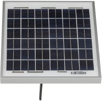 Panel solar, 12VDC, 5W, 270x222x17m m, soporte del estilo de la abrazadera de w/Wall/Pole, 93656