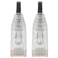 El-cable-del-remiendo-de-Cat6-UTP-(RJ45)---M/M,-gigabit,-Snagless,-moldeó,-delgado,-negro,-1-pieN201-S01-BKN201-S01-BK