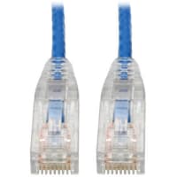 El-cable-del-remiendo-de-Cat6-UTP-(RJ45)---M/M,-gigabit,-Snagless,-moldeó,-delgado,-azul,--7-pie.N201-S07-BLN201-S07-BL