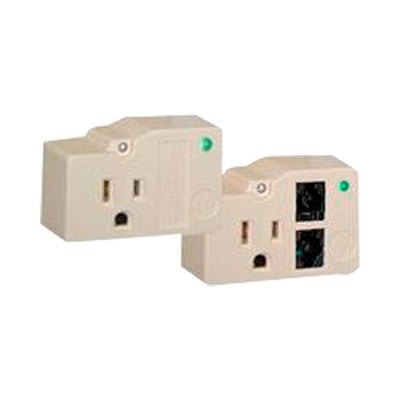 Protector para enchufe con salida Ãºnica, circuito de 110 V/15 A, tornillo de retenciÃ³n, Telco RJ11 entrada/salida