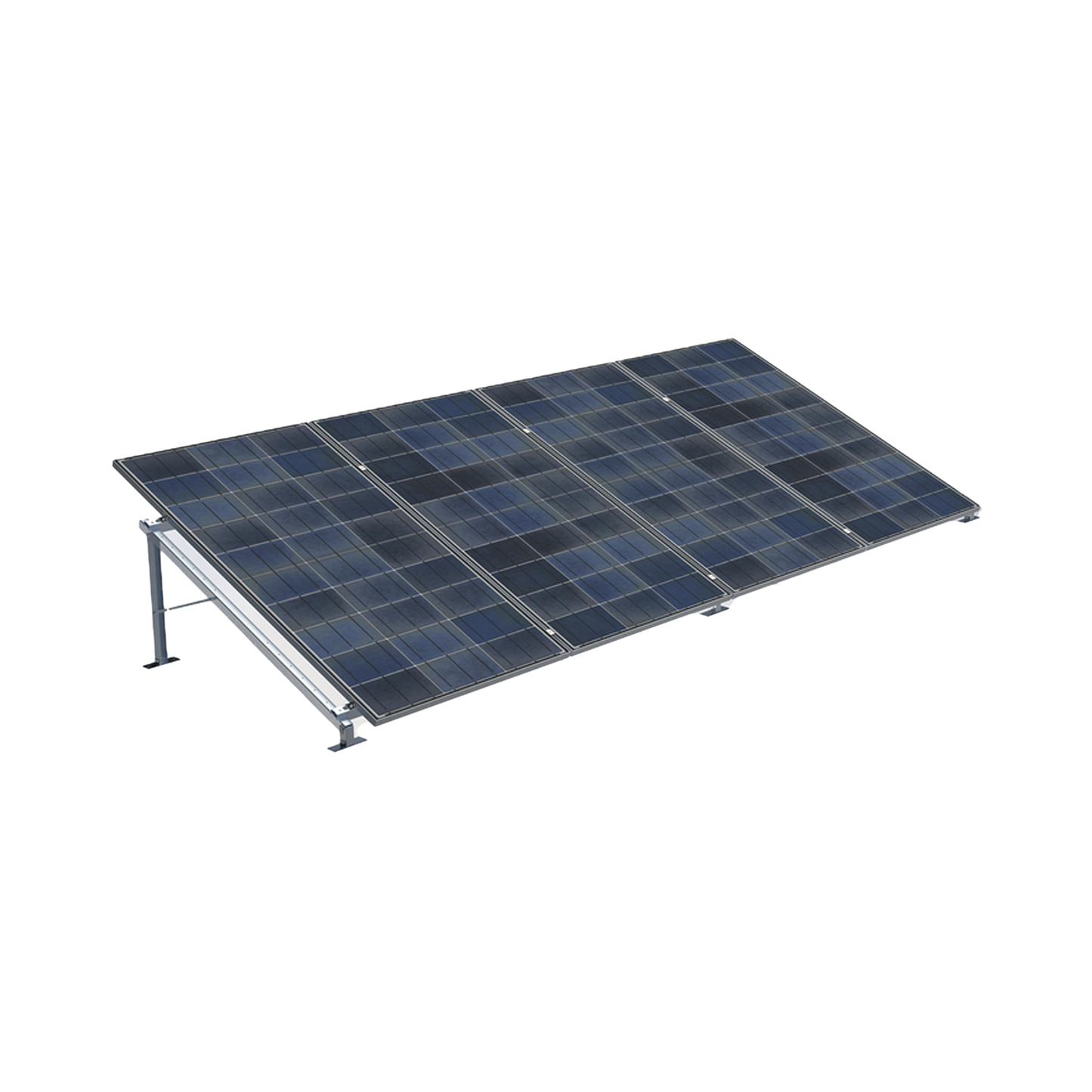 Montaje de piso de Alta Resistencia para InstalaciÃ³n de 4 Paneles Solares de hasta 1300 x 2400 mm (Revisar mÃ³dulos compatibles)