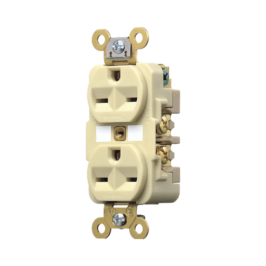 Contacto DÃºplex 15 A 250 V / 2 Polos 3 Hilos / Nema 6-15R / Grado Industrial /Color Marfil.