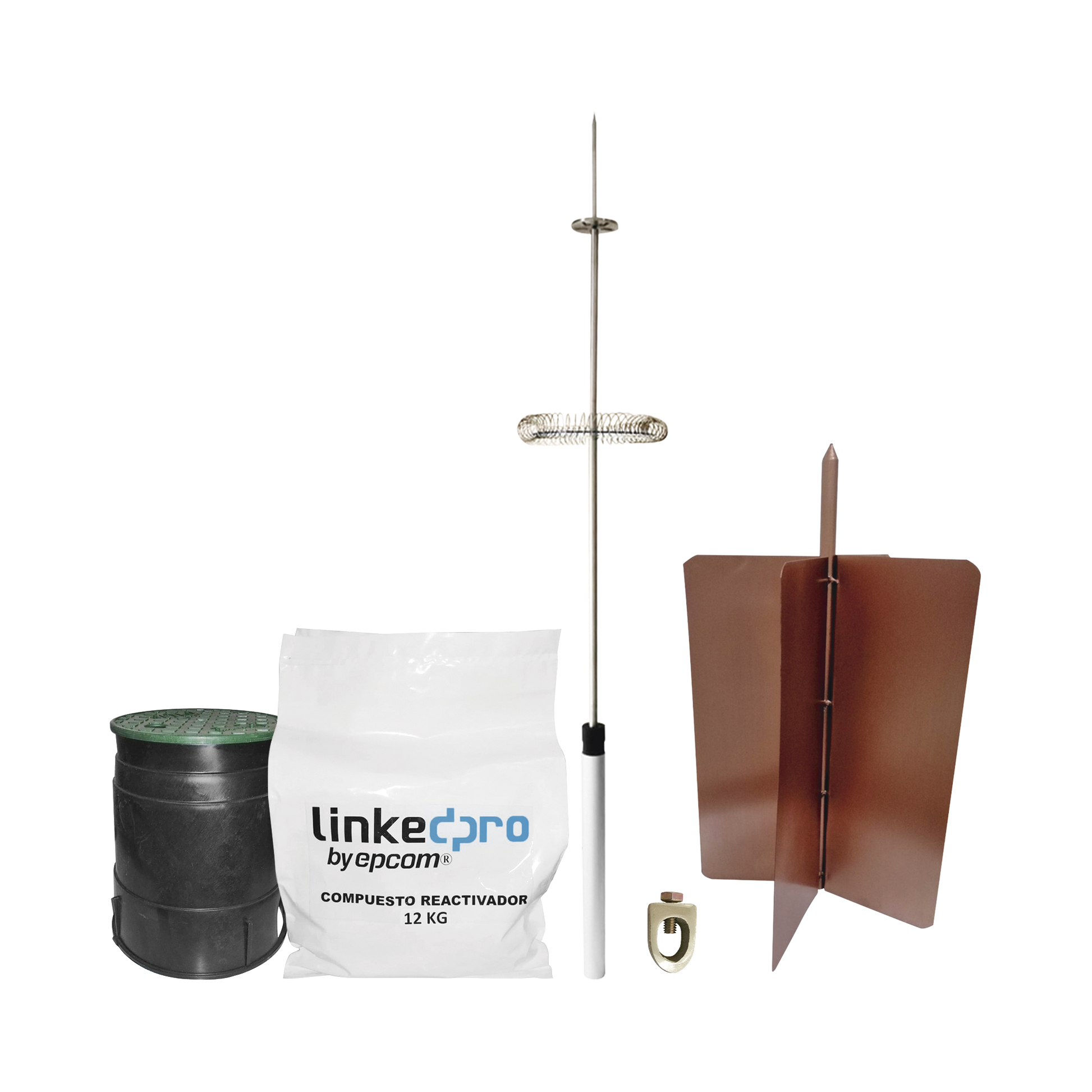 Kit pararrayo LinkedPro básico. Ideal para la protección de mástiles y postes. | LINKEDPRO BY EPCOM