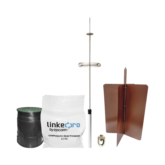 Kit pararrayo LinkedPro básico. Ideal para la protección de mástiles y postes. | LINKEDPRO BY EPCOM