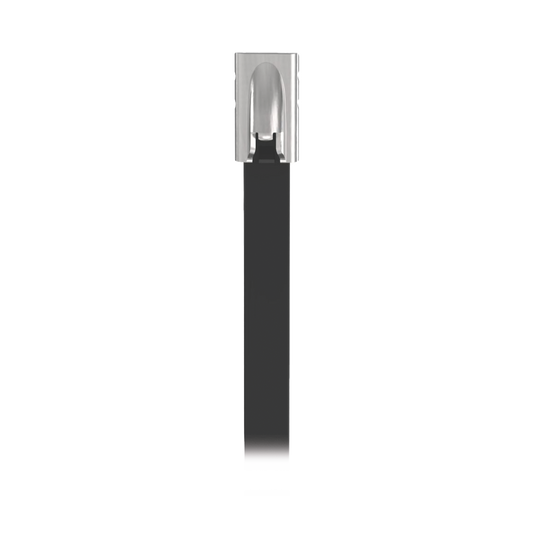 Cincho Pan-Steelâ„¢ de Acero Inoxidable 316, de 521mm largo x 4.6mm ancho, Color Negro, Exterior Resistente a Rayos UV, 