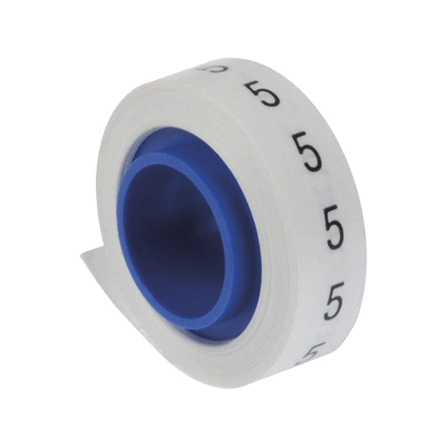 Rollo de Etiquetas Marcadoras, Pre-Impresos con el NÃºmero 5, de 2.4 metros, Color Blanco