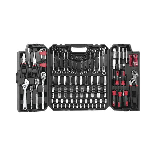 Juego de Herramientas con 144 piezas totales. Pulgadas + MilimÃ©tricas. PresentaciÃ³n MaletÃ­n.