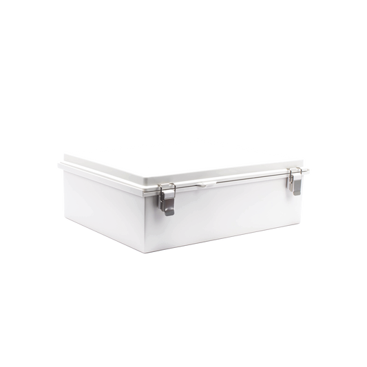 Gabinete de PlÃ¡stico ABS, Uso en Intemperie IP66 (350 x 460 x 160 mm) Cierre por Broche Inoxidable.