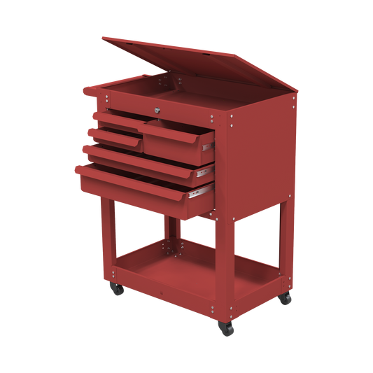 Carro para Herramental MetÃ¡lico Uso Rudo 1 CajÃ³n Superior con Chapa / 5 Cajones Deslizables / Charola Inferior /  77 x 94 x 50 cm  (An x Al x Prof.)