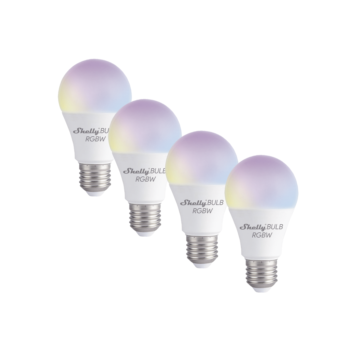Kit de 4 / Foco tipo inteligente con seÃ±al inalÃ¡mbrica WIFI / multi color RGBW/ uso de App Shelly/ AC 100-240V
