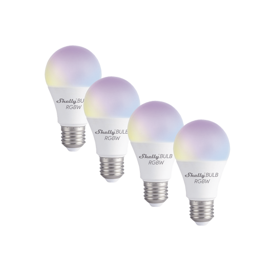 Kit de 4 / Foco tipo inteligente con seÃ±al inalÃ¡mbrica WIFI / multi color RGBW/ uso de App Shelly/ AC 100-240V