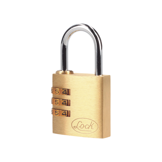Candado de Latón de Combinación Maletero Programable/ Medida 21 mm / Nivel de seguridad 3 / Discos Programables.