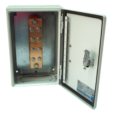 Barra de UniÃ³n y DistribuciÃ³n de Hilos Tierra FÃ­sica con Gabinete de 1999 Amperes de Capacidad.