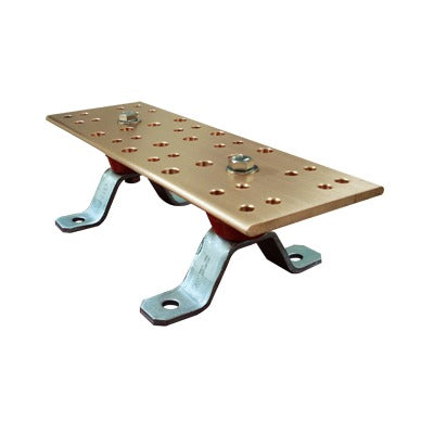 Barra de UniÃ³n Principal (TMGB) con Aisladores. Medida: 500 x 101.6 x 6.35 mm (19-11/16" x 4" x 1/4"), incluye tornillerÃ­a en acero Inox.