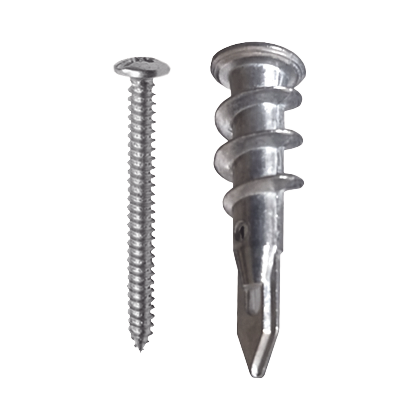 Taquete MÃ©talico TPD Zinc con tornillo 8 x 1 1/4", Ideal para Uso con carteles publicitarios, ElectrodomÃ©sticos